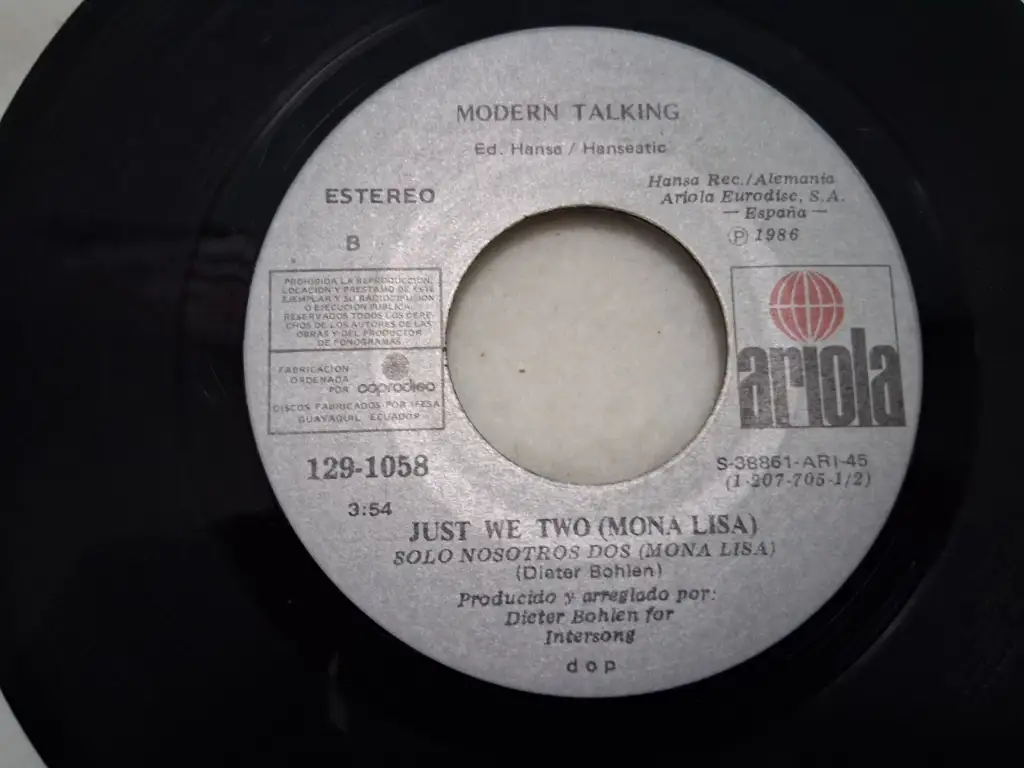 Vinilo Single 7'' Modern Talking - Brother Louie (Edición Ecuador / 1986)